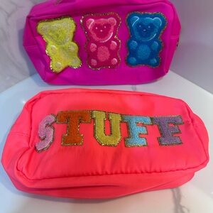 Colorful Stuff Pouch with Bear Design